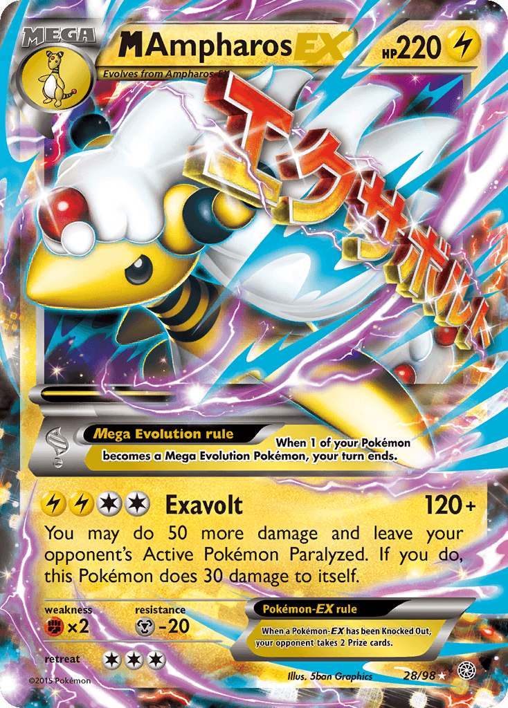M Ampharos-EX Ancient Origins card