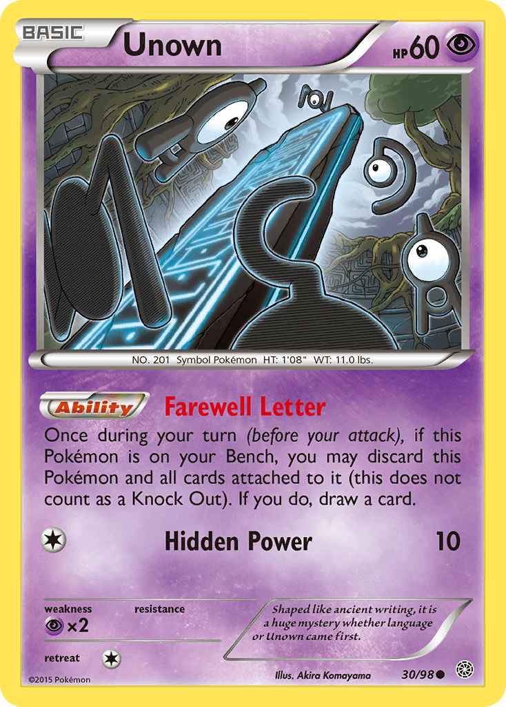 Unown Ancient Origins card