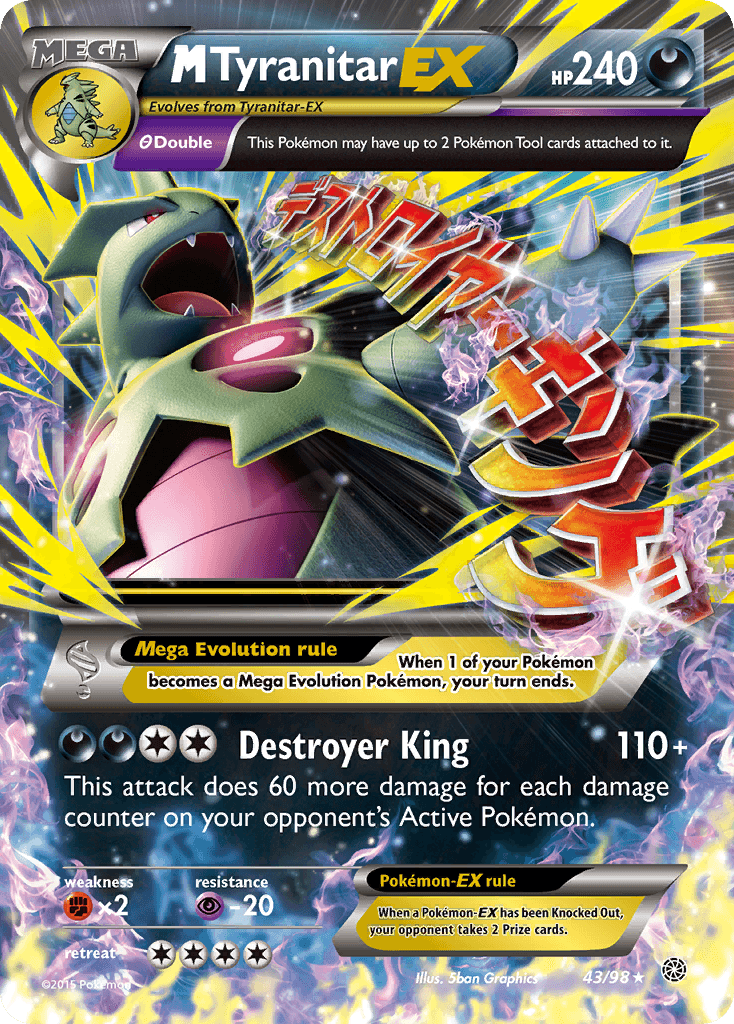 M Tyranitar-EX Ancient Origins card