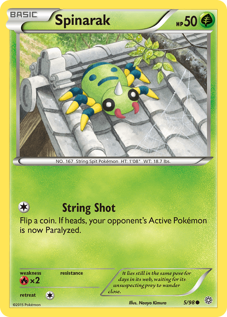 Spinarak Ancient Origins card