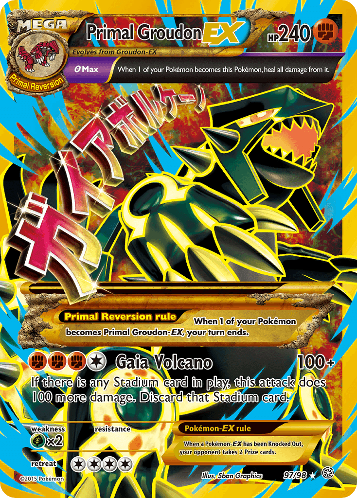 Primal Groudon-EX Ancient Origins card