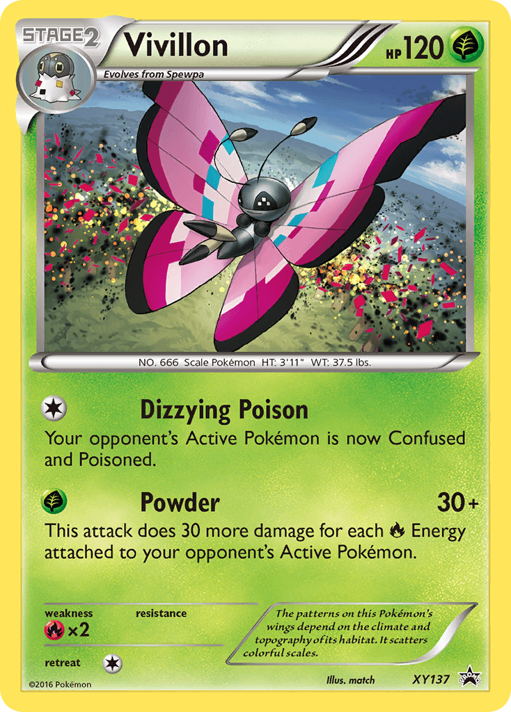 Vivillon XY Black Star Promos card