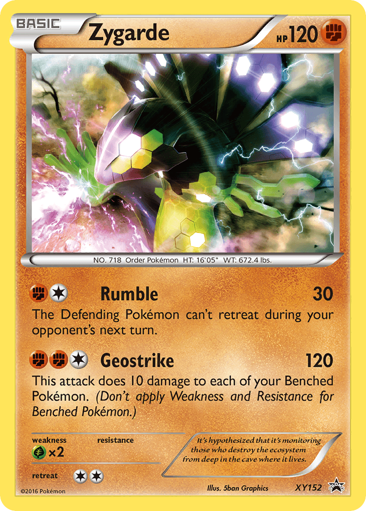 Zygarde XY Black Star Promos card