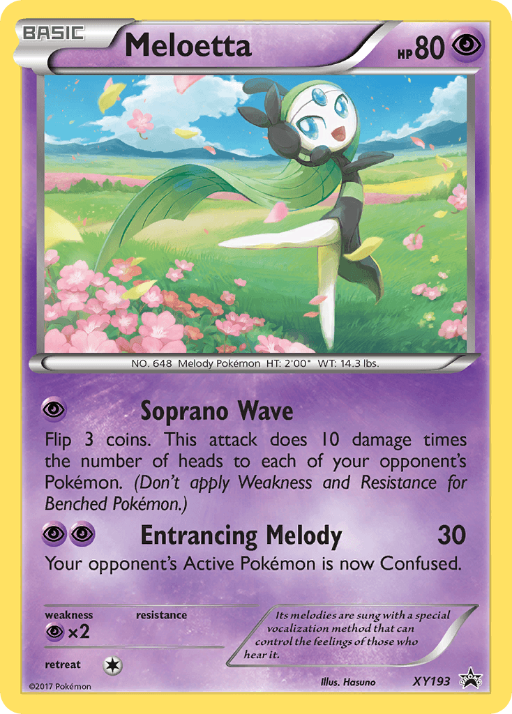 Meloetta XY Black Star Promos card