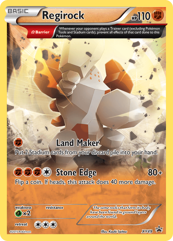 Regirock XY Black Star Promos card