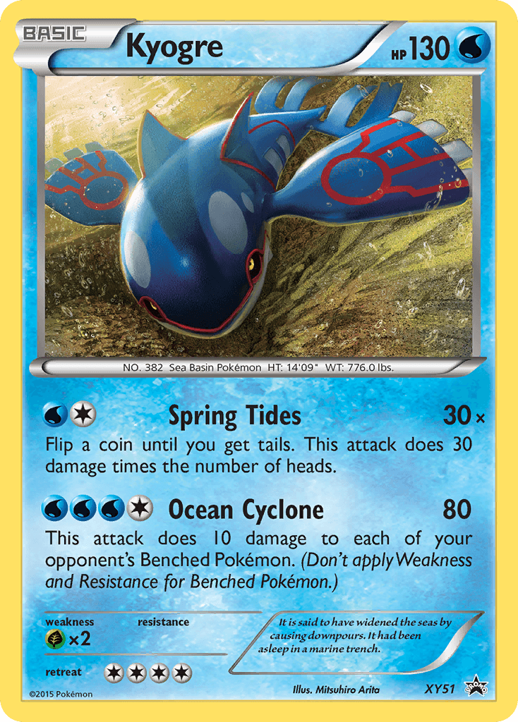 Kyogre XY Black Star Promos card
