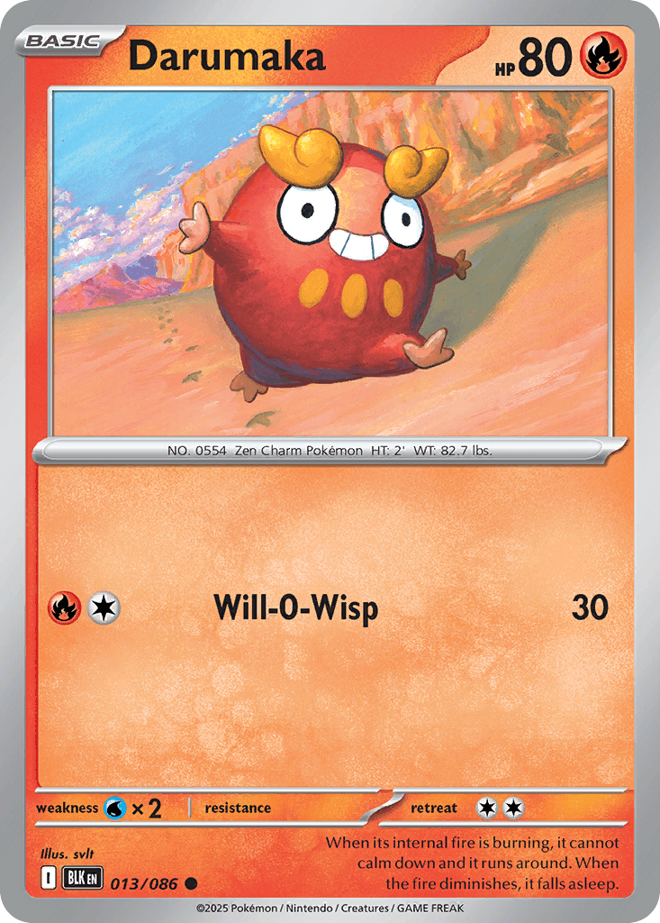 Darumaka 寶可夢 card