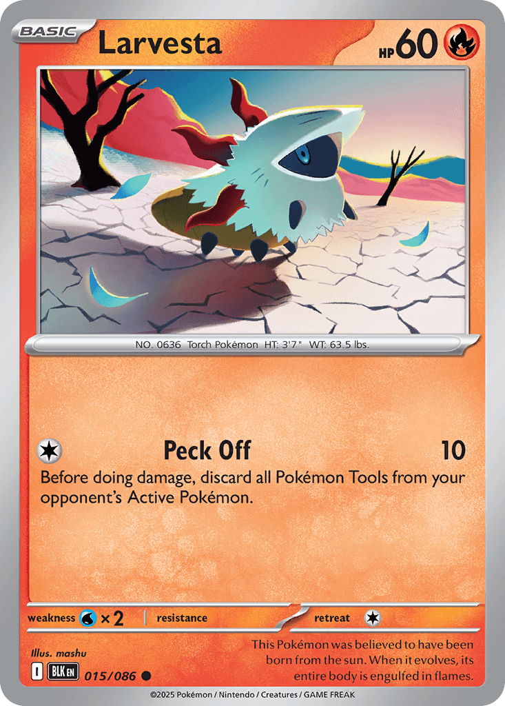 Larvesta Black Bolt card