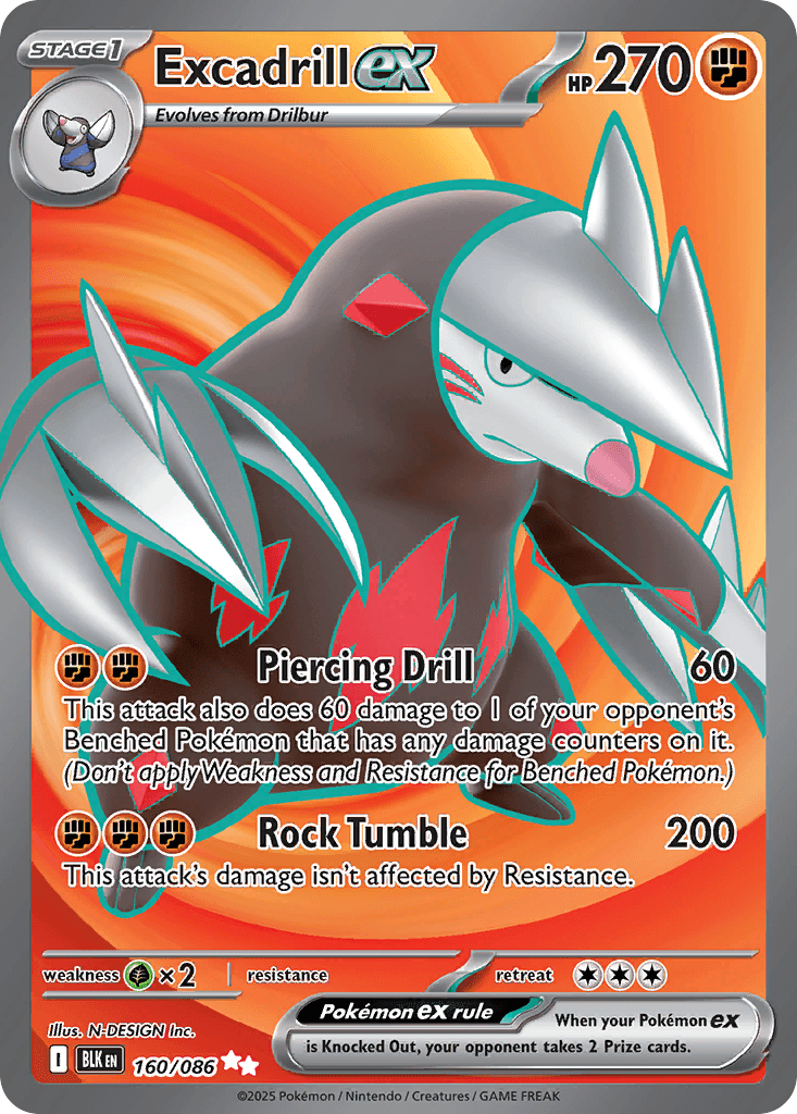Excadrill ex Black Bolt card