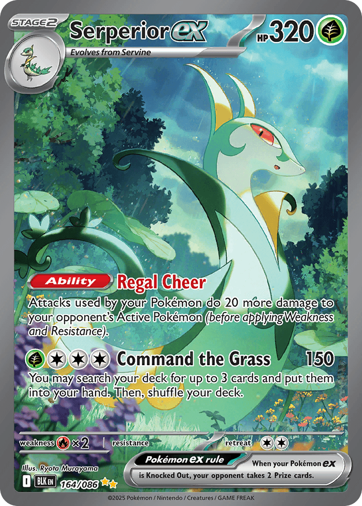 Serperior ex Black Bolt card