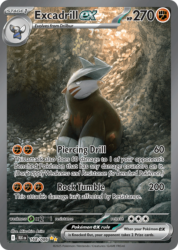 Excadrill ex Black Bolt card