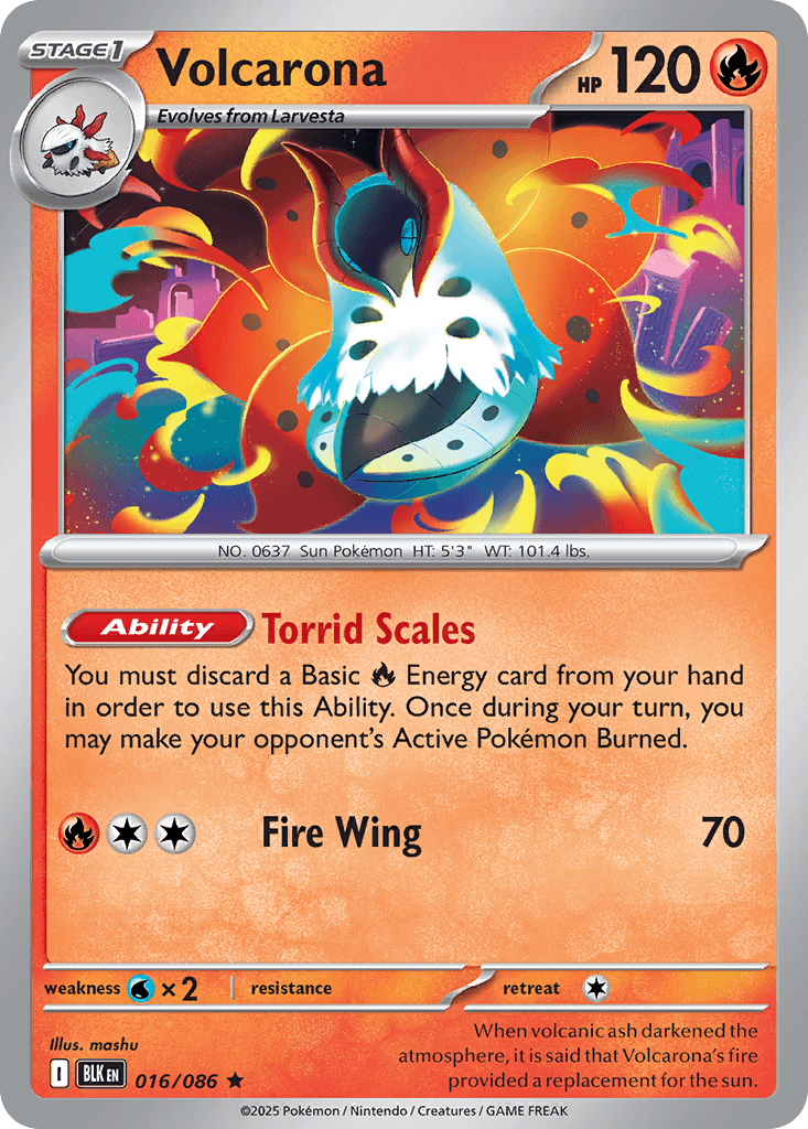 Volcarona Black Bolt card