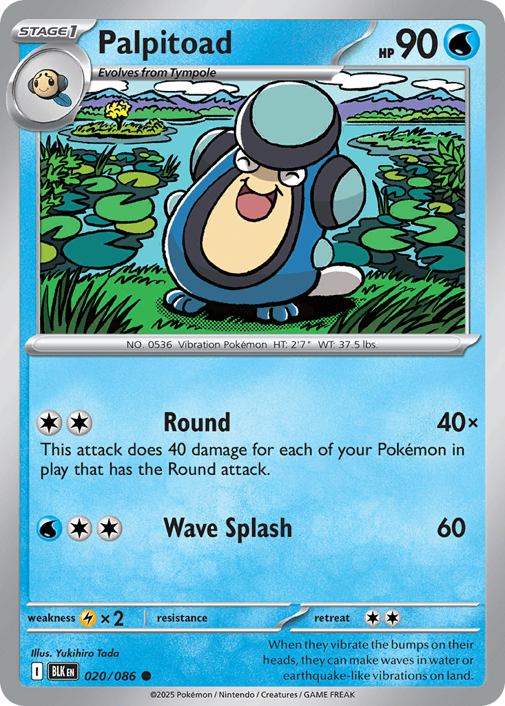 Palpitoad Black Bolt card