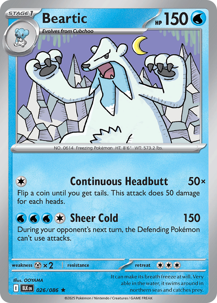 Beartic 寶可夢 card
