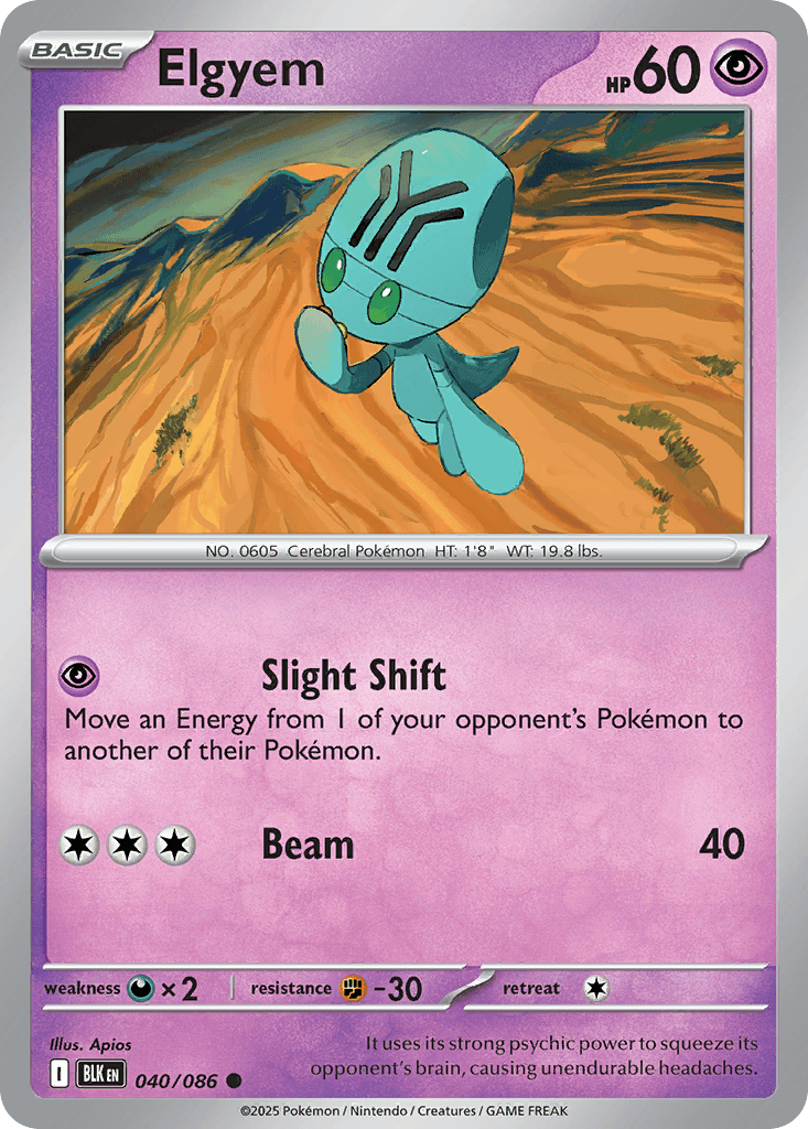 Elgyem Black Bolt card