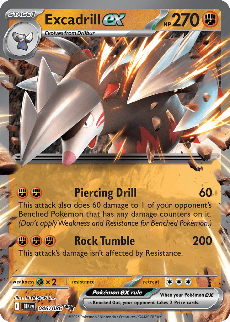 Excadrill ex Black Bolt card