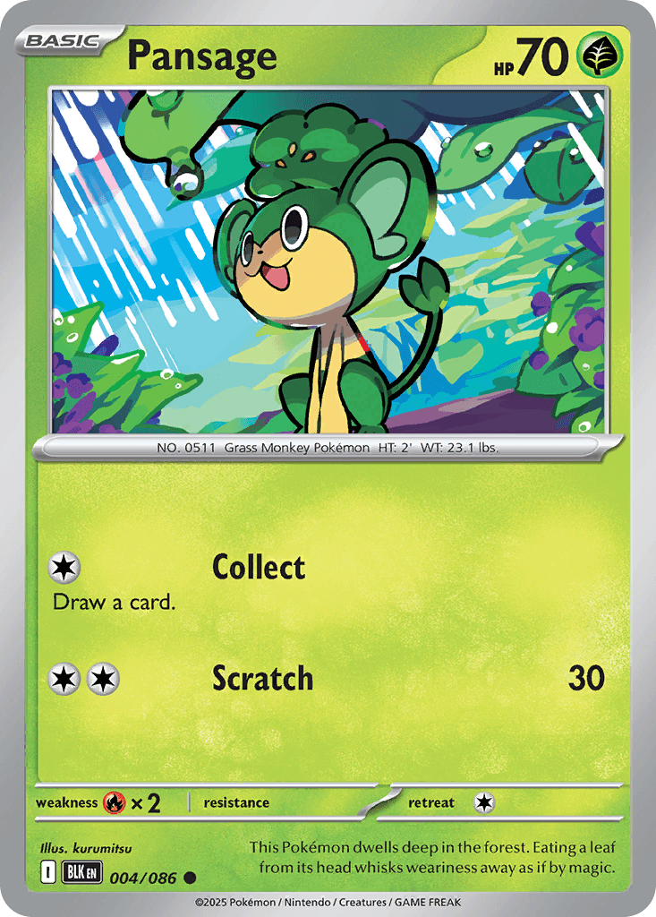 Pansage 寶可夢 card