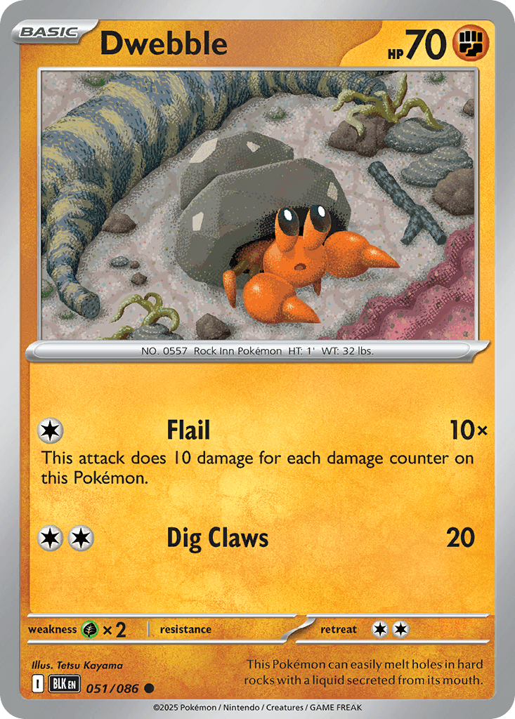 Dwebble 寶可夢 card