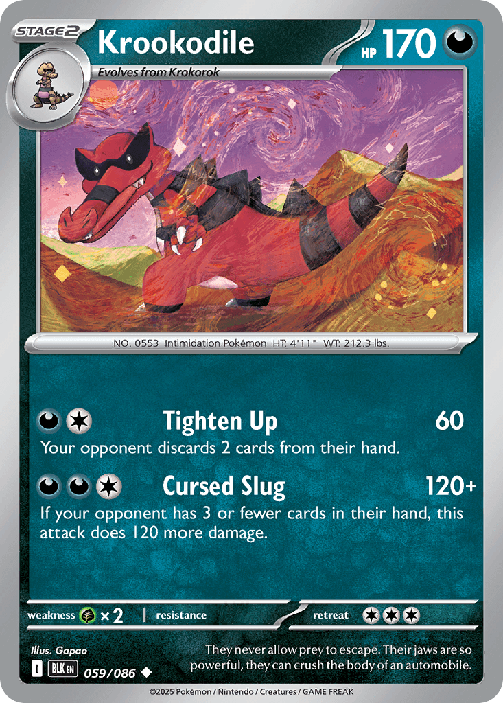 Krookodile Black Bolt card