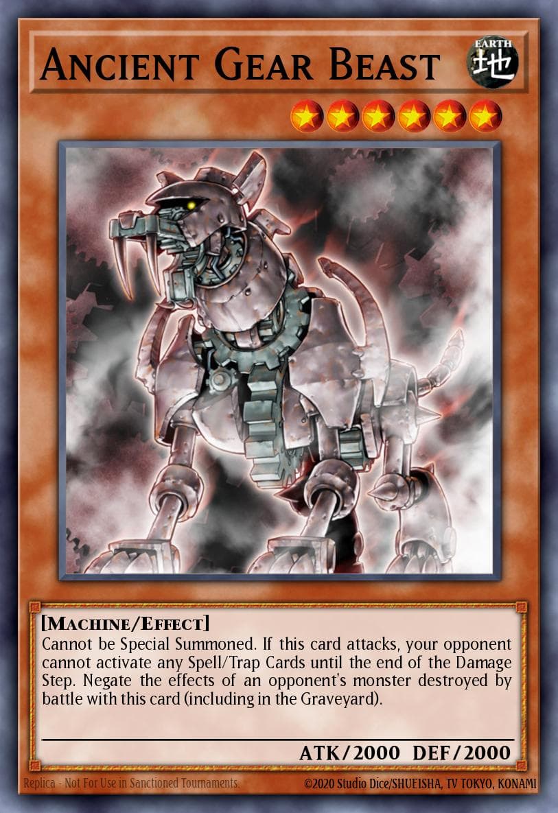 Ancient Gear Beast Machine Reactor Structure Deck card