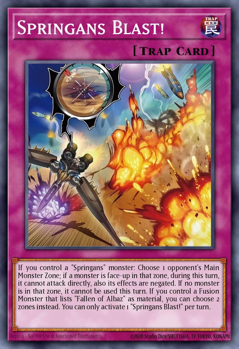 Springans Blast! Blazing Vortex Premiere! promotional card card
