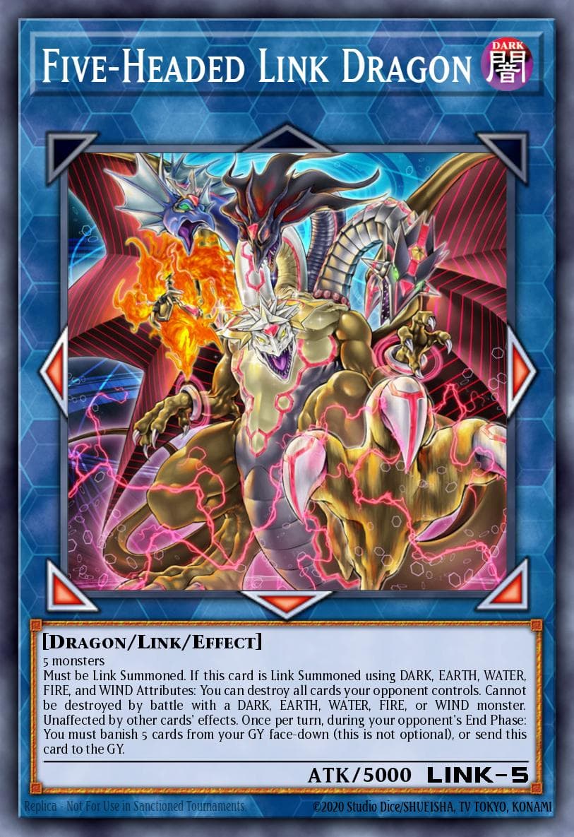 Five-Headed Link Dragon Duel Overload card