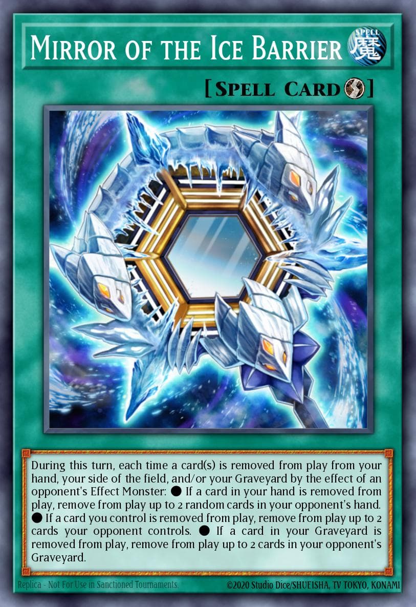 Mirror of the Ice Barrier Structure Deck: Freezing Chains card