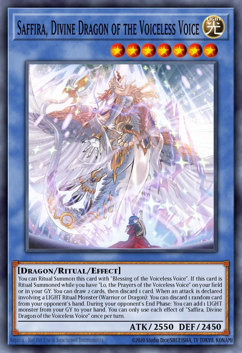 Saffira, Divine Dragon of the Voiceless Voice Legacy of Destruction card
