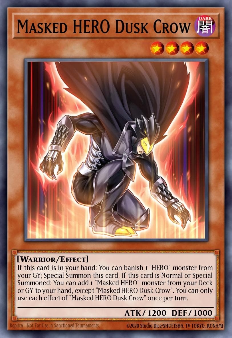 Masked HERO Dusk Crow Maze of Muertos card