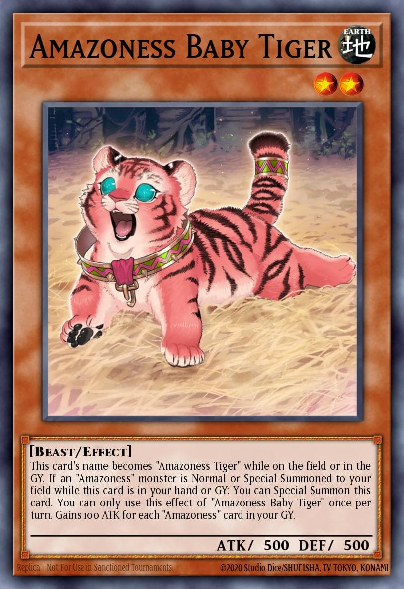 Amazoness Baby Tiger Legendary Duelists card
