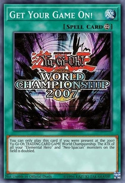 Get Your Game On! Yu-Gi-Oh! World Championship 2007 prize cards card