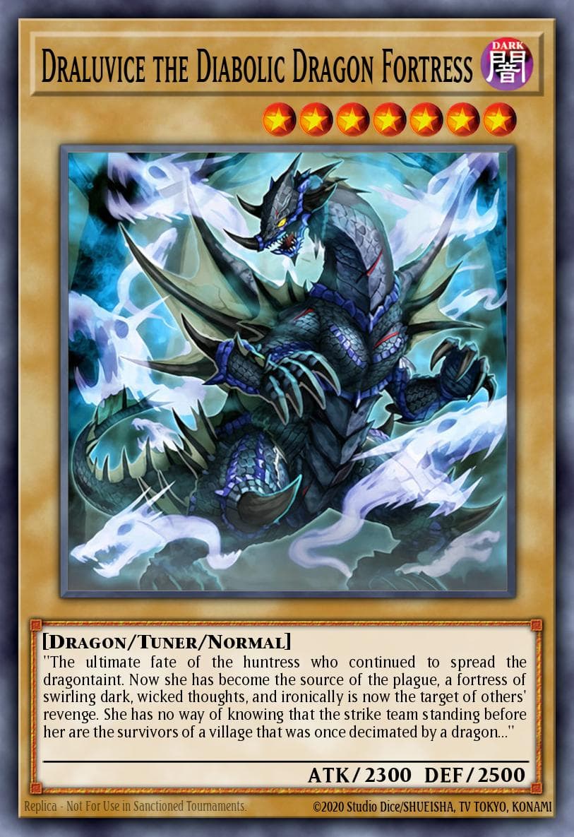 Draluvice the Diabolic Dragon Fortress Blazing Dominion card