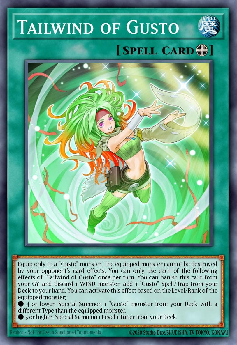 Tailwind of Gusto Dawn of Majesty Premiere! promotional card card