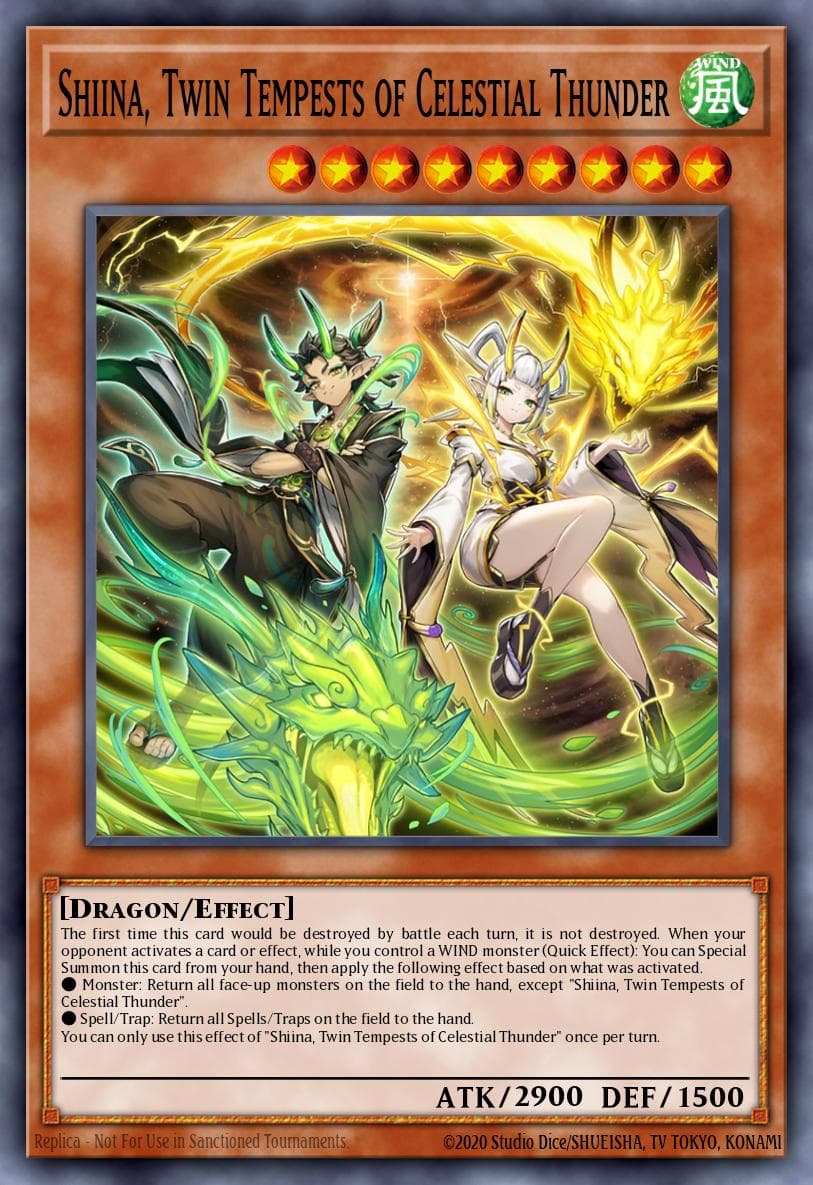 Shiina, Twin Tempests of Celestial Thunder Burst Protocol card