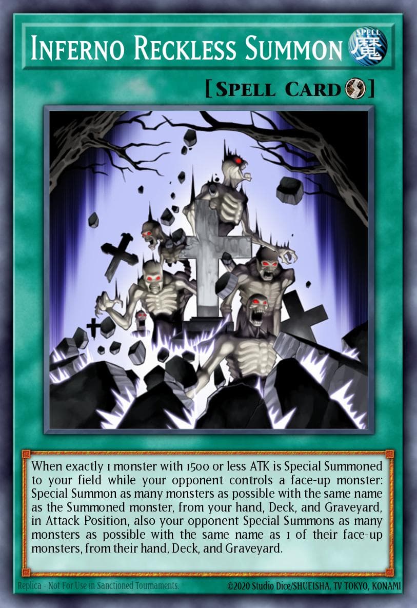 Inferno Reckless Summon Machine Reactor Structure Deck card