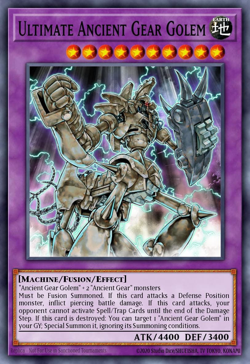 Ultimate Ancient Gear Golem OTS Tournament Pack 5 card