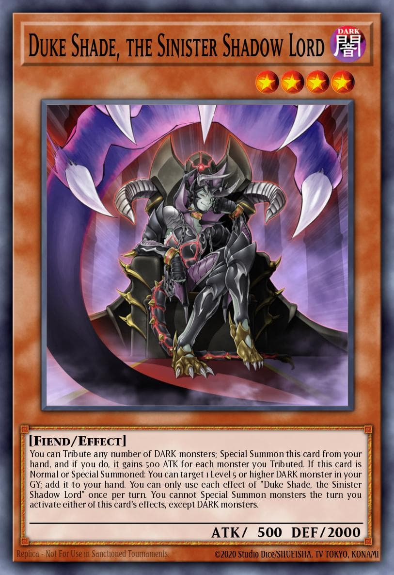 Duke Shade, the Sinister Shadow Lord Structure Deck: Lair of Darkness card