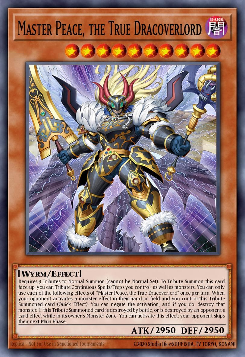Master Peace, the True Dracoverlord Doom of Dimensions card