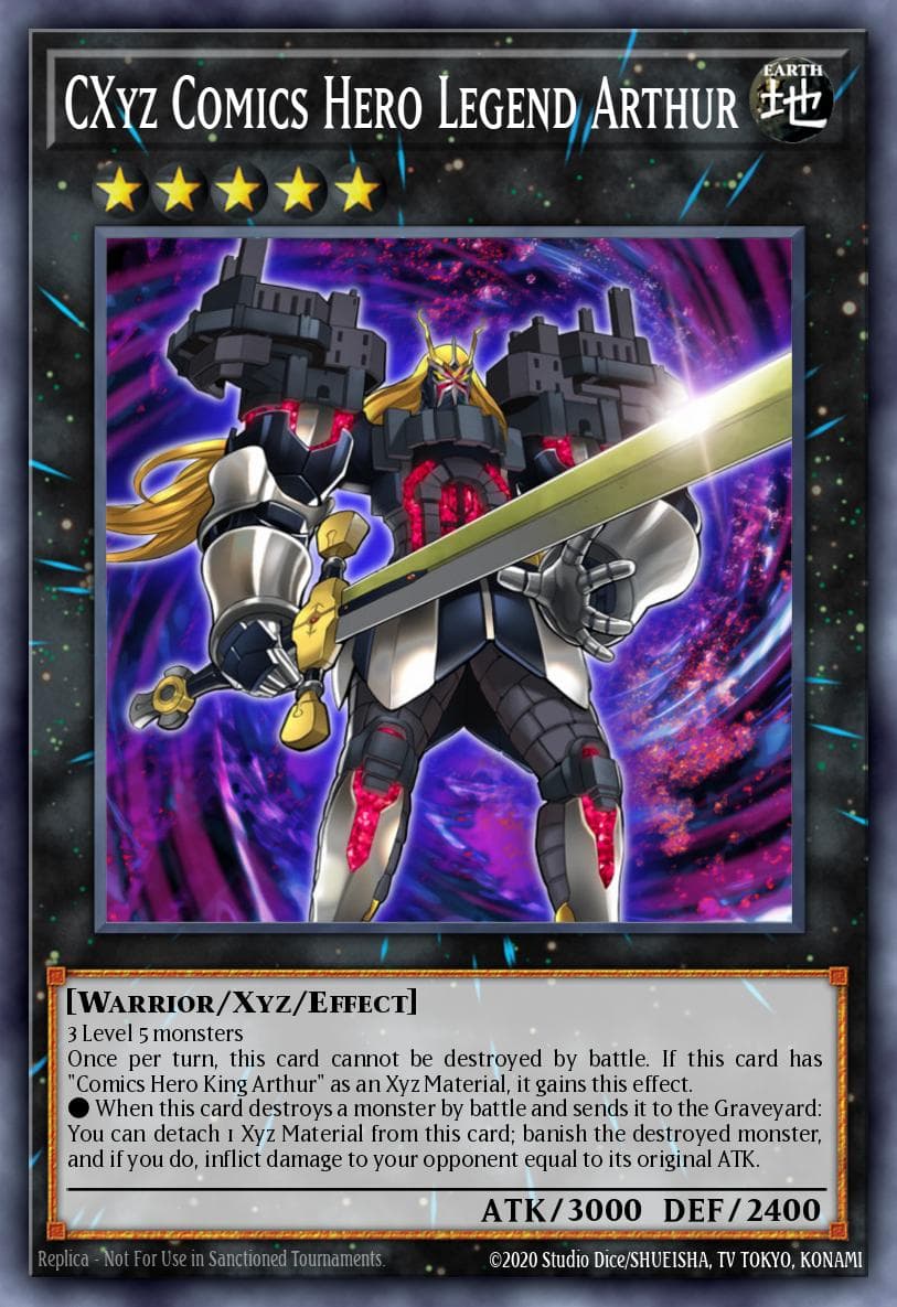 CXyz Comics Hero Legend Arthur Number Hunters card