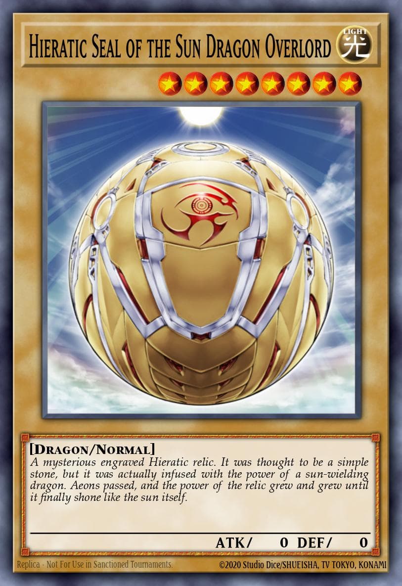 Hieratic Seal of the Sun Dragon Overlord OTS Tournament Pack 16 (POR) card