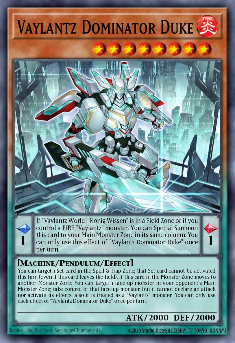 Vaylantz Dominator Duke Tactical Masters card