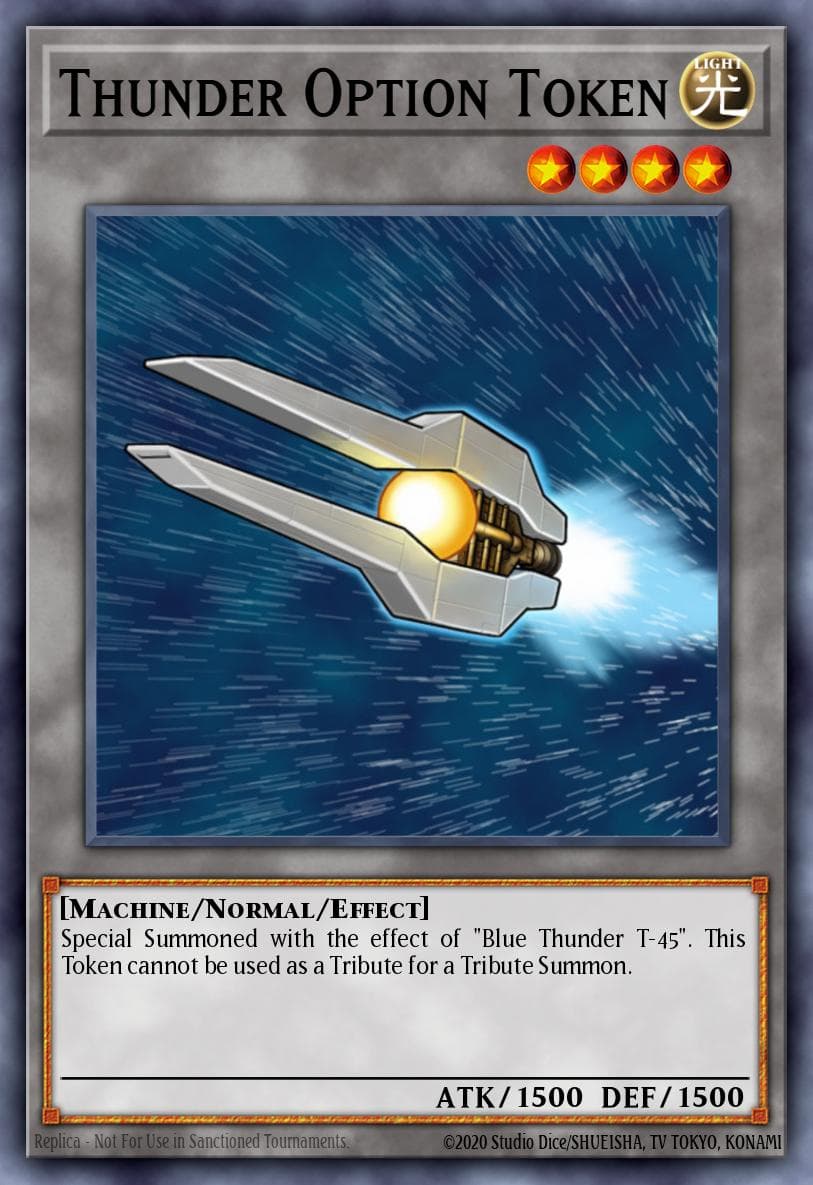 Thunder Option Token 游戏王 card
