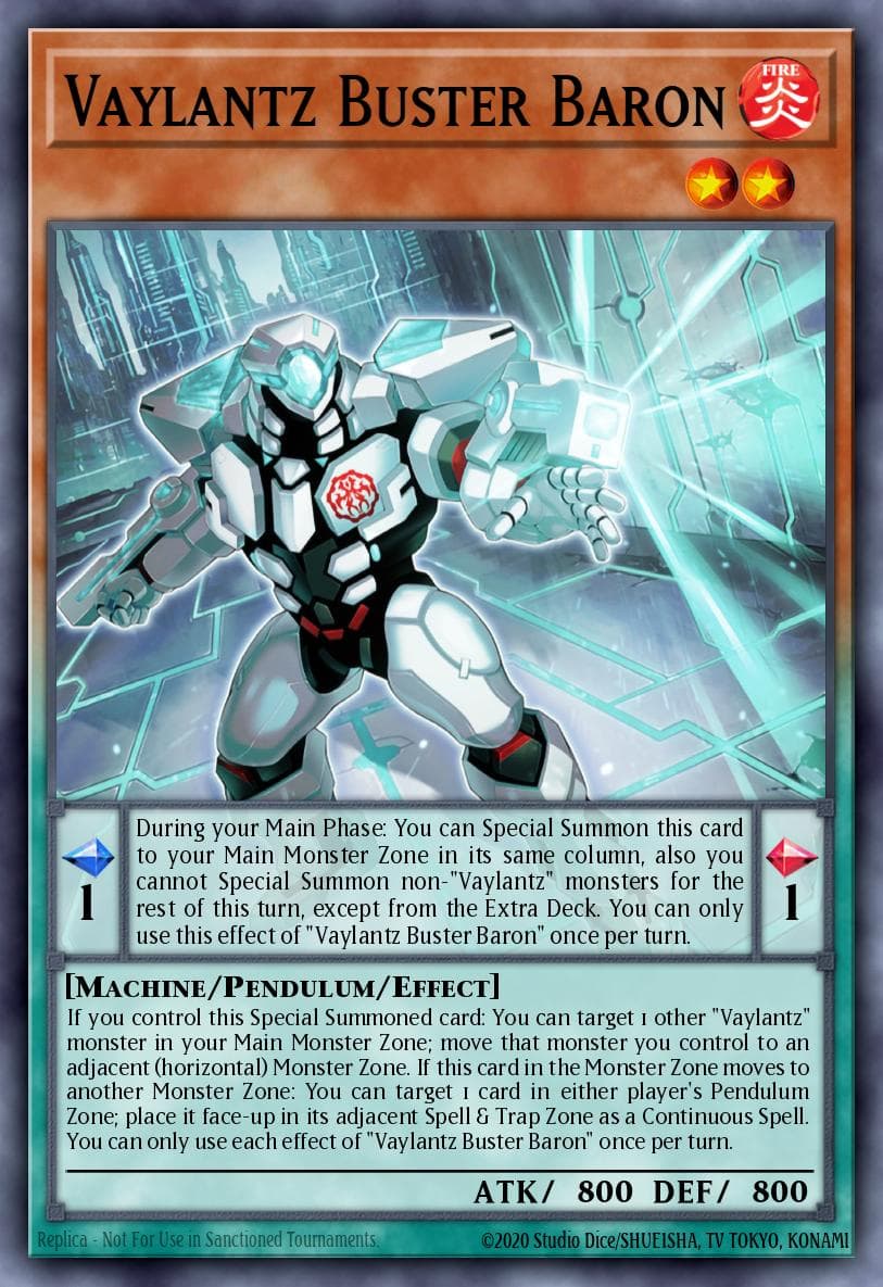 Vaylantz Buster Baron Tactical Masters card