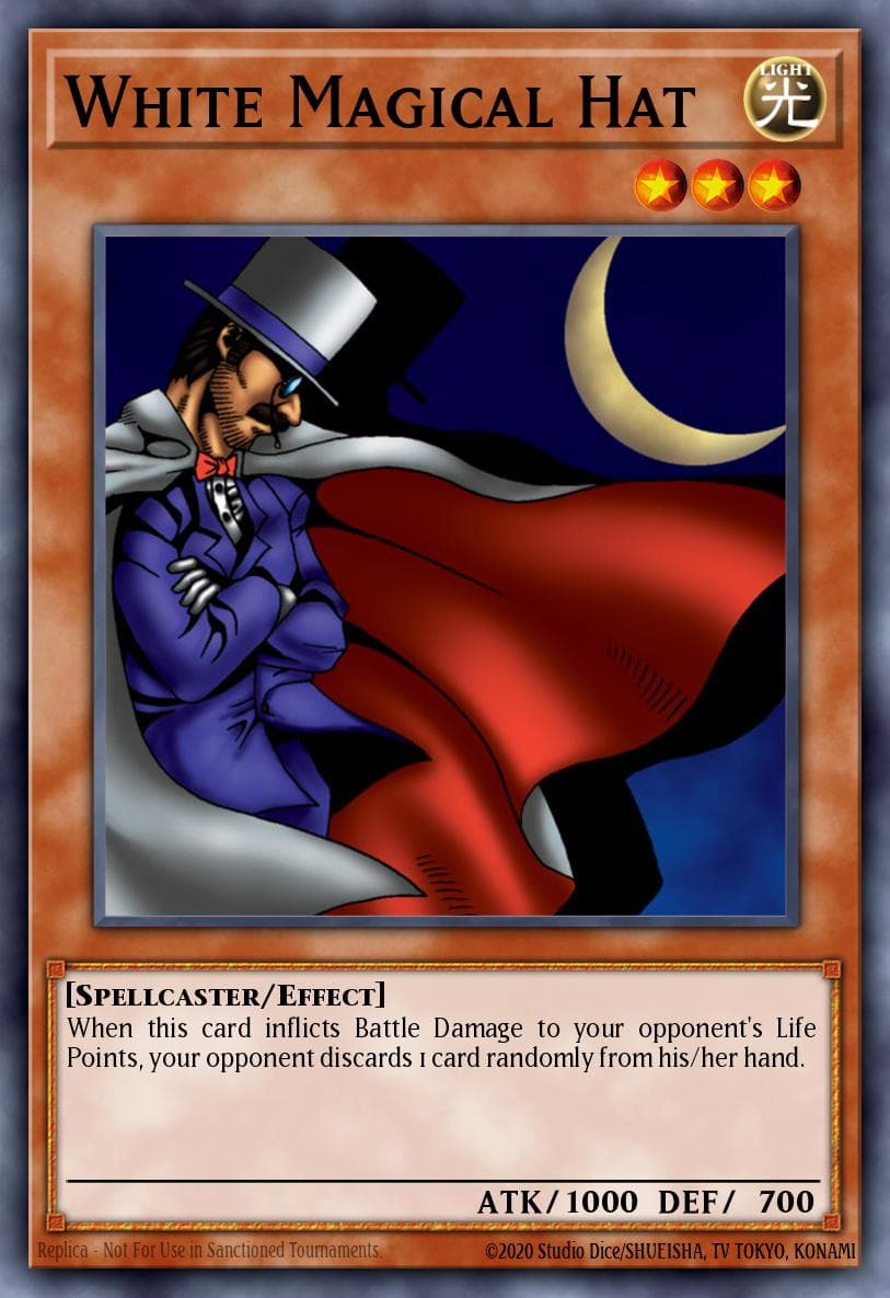 White Magical Hat Metal Raiders card