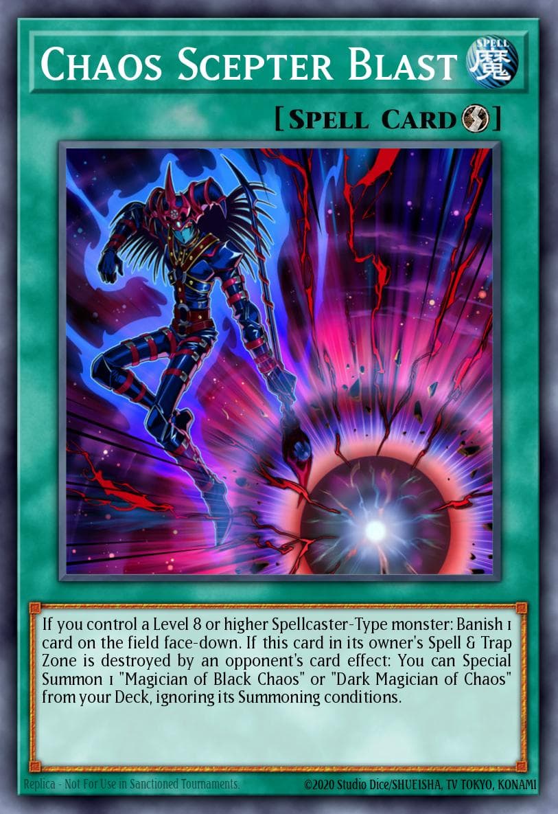 Chaos Scepter Blast Duelist Saga card