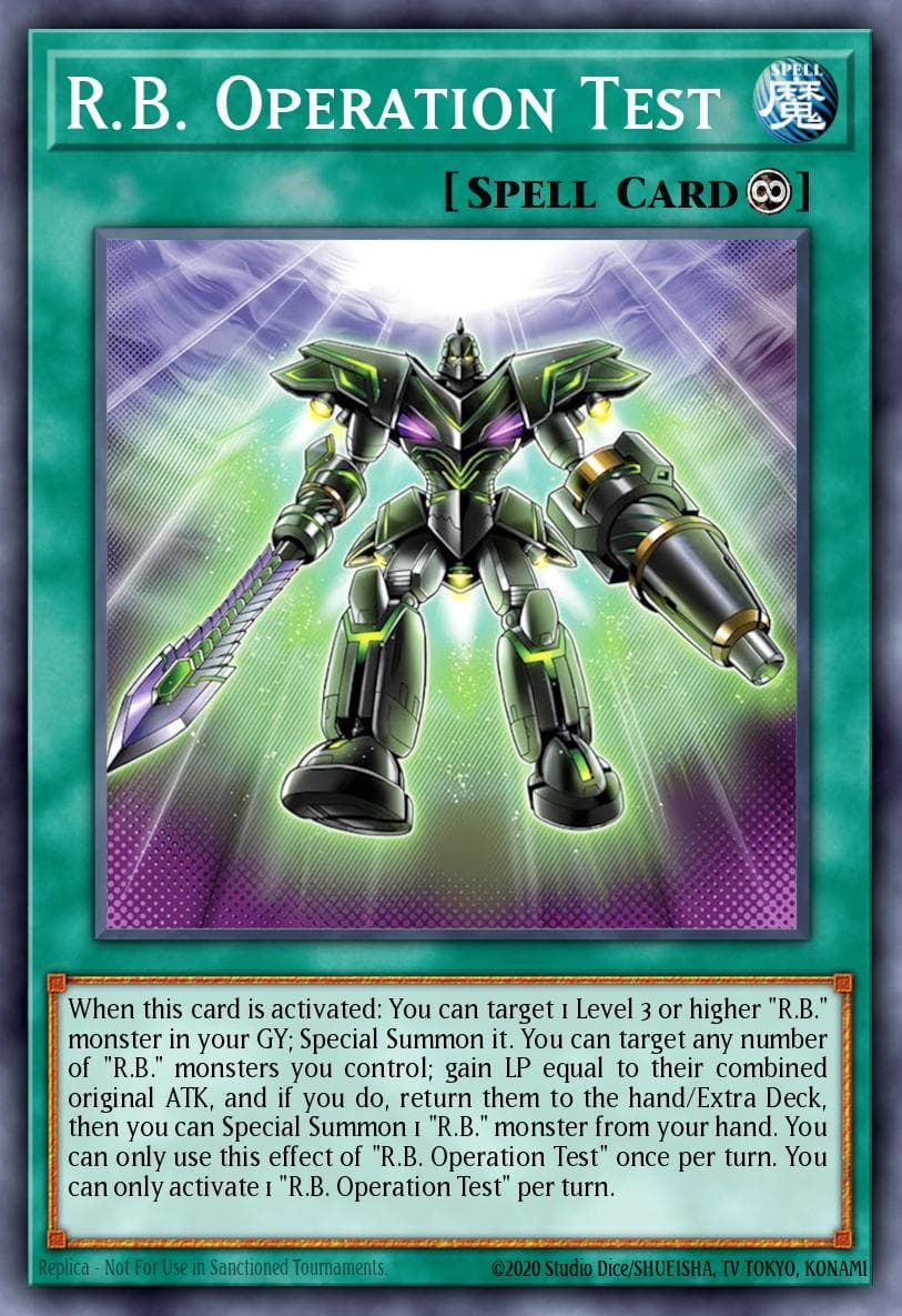 R.B. Operation Test Doom of Dimensions card