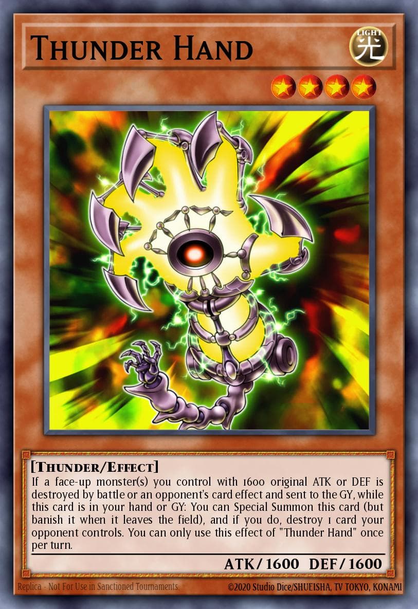 Thunder Hand Rise of the Duelist Premiere! promotional card card