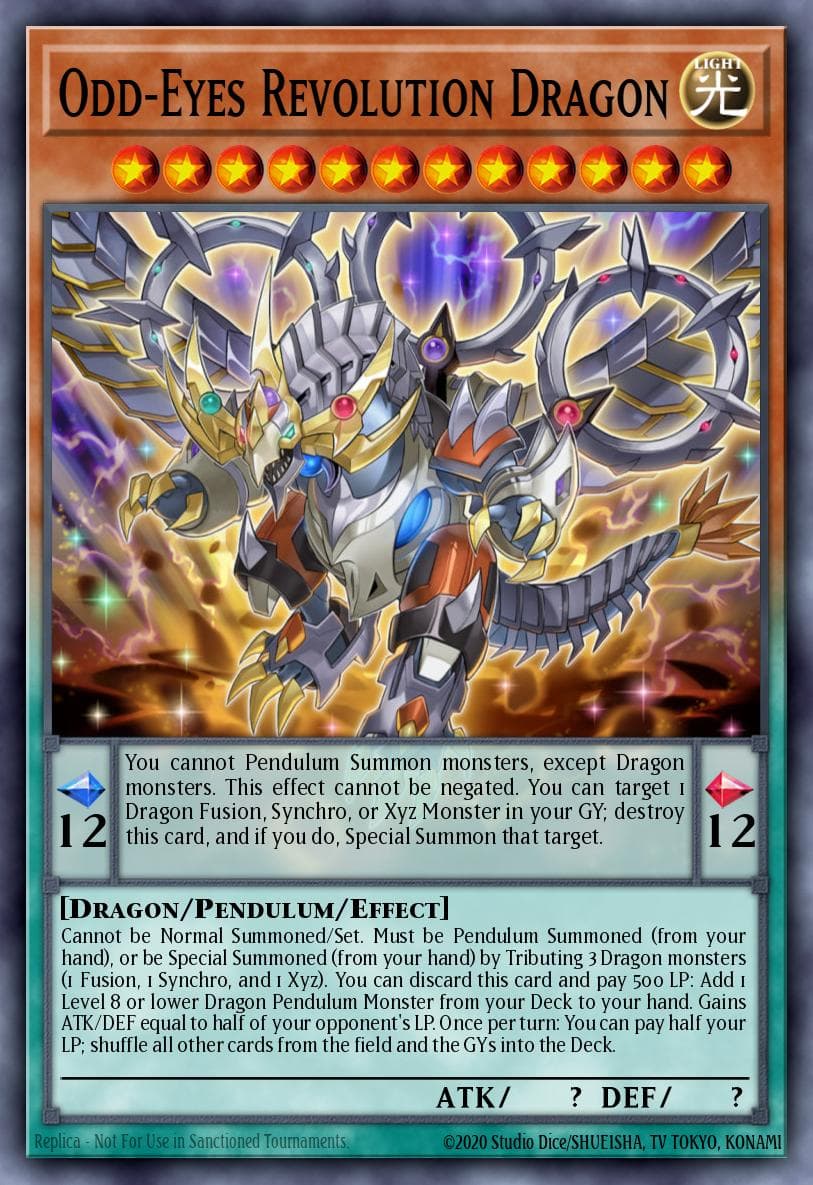 Odd-Eyes Revolution Dragon Rise of the Duelist Premiere! promotional card card