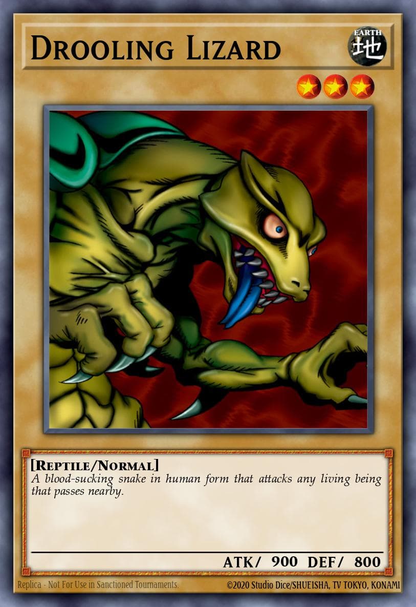 Drooling Lizard Legend of Blue Eyes White Dragon card
