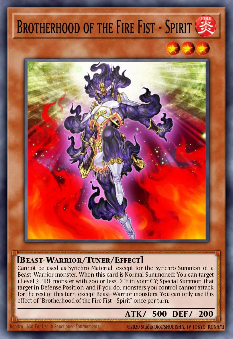 Brotherhood of the Fire Fist - Spirit Astral Pack Seven card
